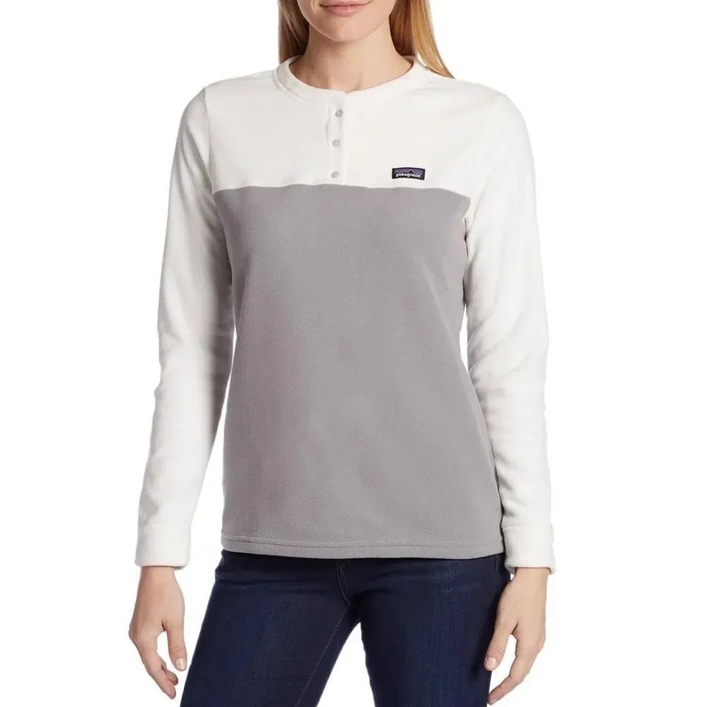 Patagonia Micro D Fleece Henley Colorblock Shirt Women’s Small